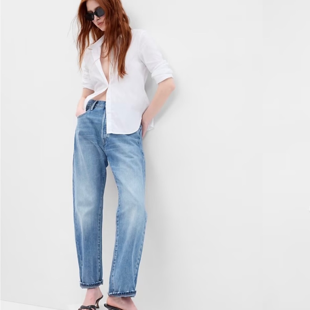 GAP Slim Fit White Button Front Shirt